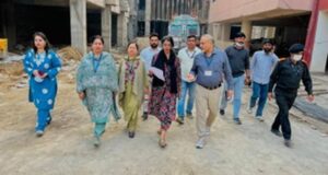 Akriti Sagar Inspects Critical Care Block Site at Chest Disease Hospital