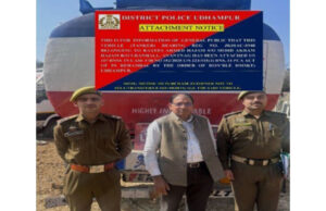 Udhampur Police Attach ₹40 Lakh Vehicle of Habitual Bovine Smuggler Under BNSS