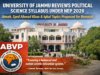 University of Jammu Reviews Political Science Syllabus Under NEP 2020, Proposes Key Changes