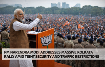 PM Narendra Modi Addresses Massive Rally in Kolkata Amid Tight Security and Traffic Restrictions