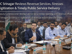 DC Srinagar Reviews Revenue Services, Stresses Digitization of Records and Timely Public Service Delivery