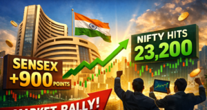 Indian Stock Markets Rally: Sensex Surges 900 Points, Nifty Crosses 23,200