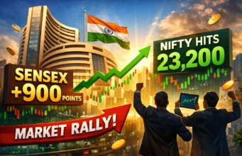 Indian Stock Markets Rally: Sensex Surges 900 Points, Nifty Crosses 23,200