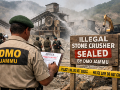DMO Jammu Cracks Down on Illegal Stone Crushers in Gharota