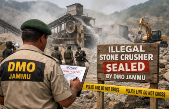 DMO Jammu Cracks Down on Illegal Stone Crushers in Gharota