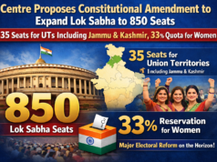 Centre Proposes Constitutional Amendment to Expand Lok Sabha to 850 Seats; 35 Seats for UTs Including Jammu and Kashmir, 33% Quota for Women