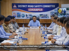 DC Udhampur Reviews Road Safety Measures, Calls for Strong Action on Black Spots and Traffic Violations