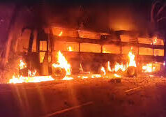 Seven Passenger Buses Damaged in Late-Night Fire at Bus Stand in J&K