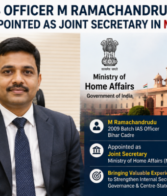 Centre Appoints 2009 Batch IAS Officer M Ramachandrudu as Joint Secretary in MHA